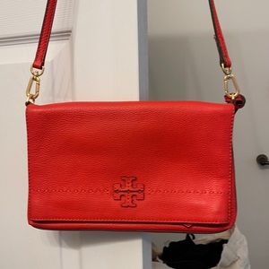 Tory Burch crossbody orange leather bag